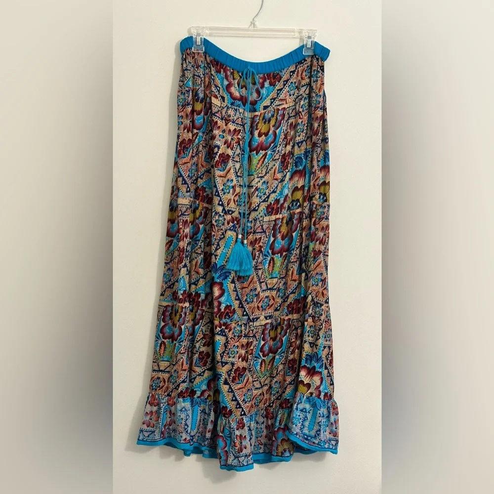Angie  Bohemian Maxi Skirt Tagged a Med but fits a Lrg-XL See Measurements - Picture 2 of 6